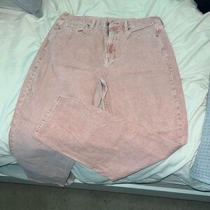 Corduroy straight pants